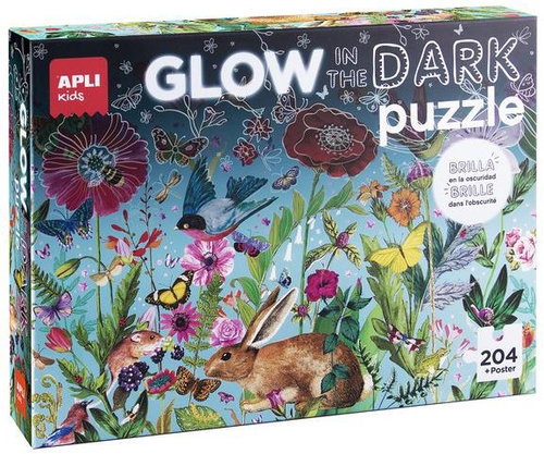 Apli Puzzle Glow in the Dark Flowers - Jigsaw Puzzle - Main image