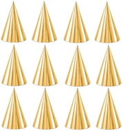 Godan Party Hats Gold - 16cm, 12 pcs - Party Hats