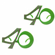 Godan Party Glasses Birthday 40th, 2 pcs - Costume Accessory