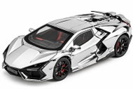 AS Model Lamborghini Revuelto se světly, zvukem a mlhou, stříbrný - Kovový model