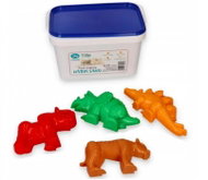 Adam Toys Natural kinetic sand, 2 kg, dinosaur moulds - Kinetic Sand