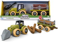 Vizopol Traktor na šroubování klády 30 × 11,5 × 9 cm - Šroubování pro děti