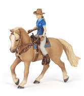 PAPO Cowgirl on horseback - girl - Figure