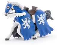 PAPO Horse blue for knight with spear blue shield with lion - Figure