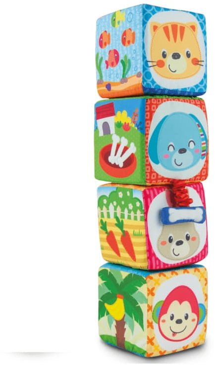 Winfun Aktivitätswürfel Für Kinder – 3 Stapelbare Blöcke Mit Motorik-Spielen Für Kleinkinder