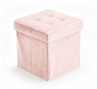 Kids Concept Storage Box Velvet Light Pink - Stool