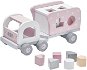 Truck with Wooden Pink Blocks - Toy Car