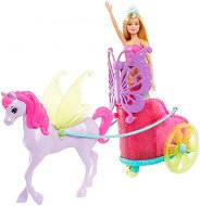 Barbie hercegnő kocsival és lóval - Játékbaba
