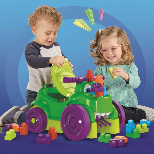 Mega Bloks First Builders Ride n' Chomp Croc, Crocodile Riding Toy