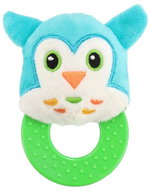 Baby Mix Baby plush rattle with teether - owl - Baby Rattle