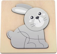 Babu Grey Rabbit 5-piece set - Wooden Puzzle
