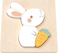 Babu Rabbit with carrot 4 pieces - Wooden Puzzle