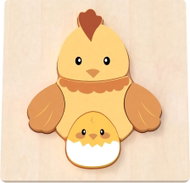 Babu Hen with chick 5 pieces - Wooden Puzzle