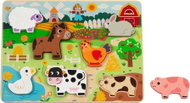 Babu Farm animals 7 pieces with figures 2-in-1 - Puzzle