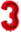 Numbers red - red 102 cm - 3