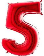 FLEXMETAL Balloon foil numerals red 102 cm - 5 - Balloons