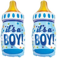 FLEXMETAL Foil balloon 69 cm baby bottle boy, baby boy, baby shower, 2 pcs - Balloons