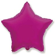 FLEXMETAL Balón foliový hvězda metalická tmavě růžová (fuchsie) 45 cm - Inflatable Balloon