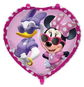 SMART BALLOONS Balón fóliový Srdce myška Minnie a Daisy, 46 cm - Balonky