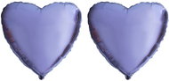 FLEXMETAL Foil balloon - heart, valentine / wedding, lilac, 45 cm, 2 pcs - Balloons