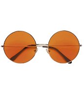 Okuliare oranžové väčšie - Doplnok ku kostýmu