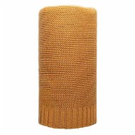 Bamboo knitted 100 × 80 cm mustard - Blanket