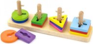 Motor Skill Toy Wooden puzzle with shapes - Motorická hračka