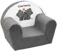 NEW-BABY Cute Family šedé - Dětské křeslo