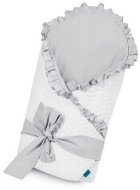 Belisima with bow Rabbit white-grey - Swaddle Blanket