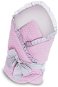 Belisima with bow Rabbit pink-grey - Swaddle Blanket