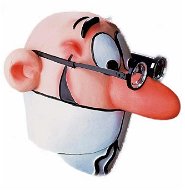 Maska muža s okuliarmi - Karnevalová maska