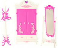 Doll Furniture Gloria wardrobe and mirror - Nábytek pro panenky