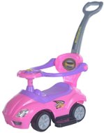 Detské odrážadlo s vodiacou tyčou 3 v 1 Mega Car ružové - Odrážadlo