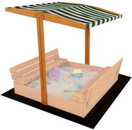 Baby Mix Splash pad for children's sandpit 120 × 120 cm, green and white - Sandbox Accessories