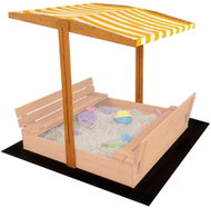 Baby Mix Stříška pro dětské pískoviště 120 × 120 cm, žluto-bílá - Příslušenství k pískovišti