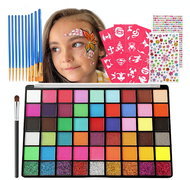 FunCo Dětská karnevalová sada barev na tělo a obličej s kamínky 54 barev - Face Paint