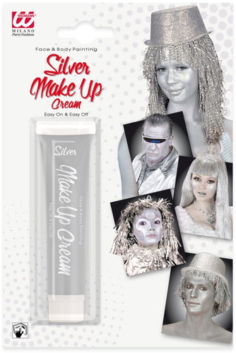 WIDMANN Make-up silver in tube 28 g - Face Paint - Main image