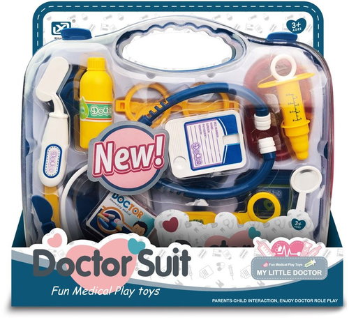 Bavytoy Doctor set in case 18 pcs - Kids Doctor Briefcase - Main image