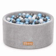 Flumi Pool with balls 200 pcs light grey, blue-grey balls - Ball Pit
