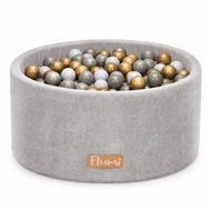 Flumi Pool with balls 200 pcs light grey, golden balls - Ball Pit