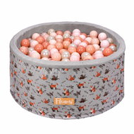 Flumi Pool with balls 200 pcs with foxes print, peach balls - Ball Pit