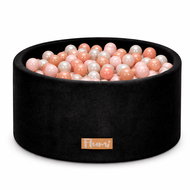 Flumi Pool with balls 200 pcs black, peach balls - Ball Pit