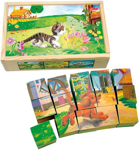 Bino picture blocks Pets 15 pcs - Picture Blocks - Main image