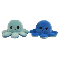 Popron reversible plush - octopus blue/turquoise - Soft Toy