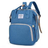 Přebalovací batoh Popron batoh pro maminky 2v1 se zabudovanou postýlkou, modrý - Přebalovací batoh