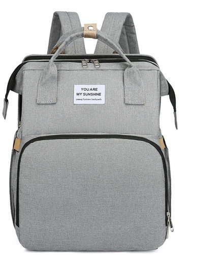 Popron 2in1 backpack for mothers with built-in cot, grey - Nappy Changing Bag - Main image