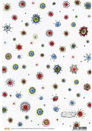 Optys 7629 - Papír A4 jednostranný, 170g, color flowers - Wrapping Paper
