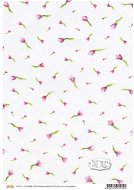 Dárkový balící papír Optys 7627 - Papír A4 jednostranný, 170g, pink tulips - Dárkový balící papír