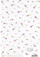 Optys 7627 - Papír A4 jednostranný, 170g, pink tulips - Wrapping Paper