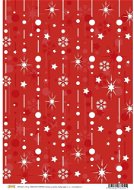 Dárkový balící papír Optys 7623 - Papír A4 jednostranný, 170g, vánoční červený - Dárkový balící papír